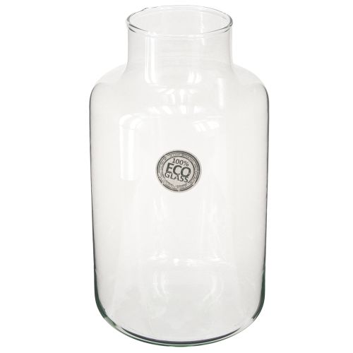 Produkt Wazon szklany dekoracyjny z szyjką przezroczysty Ø14,5cm H25cm