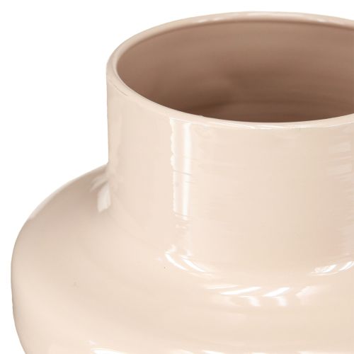 Produkt Wazon na kwiaty metalowy brązowy cappuccino emalia Ø17cm H23cm