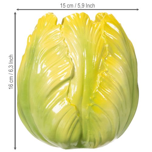 Produkt Wazon na kwiaty z efektownym motywem tulipana. Idealny do dekoracji salonu. 16 cm, 2 sztuki.