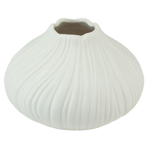 Produkt Wazon ceramiczny kształt cebuli biały Ø13cm W13,5cm 2szt