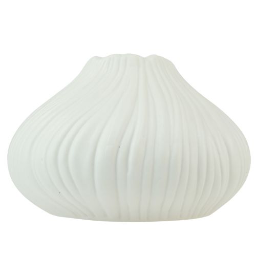 Produkt Wazon ceramiczny kształt cebuli biały Ø13cm W13,5cm 2szt