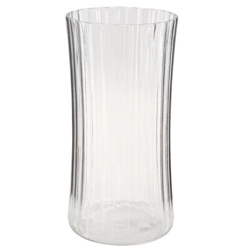 Produkt Wazony na kwiaty wykonane ze szkła wazonowego retro przezroczystego Ø12cm W24cm 2szt