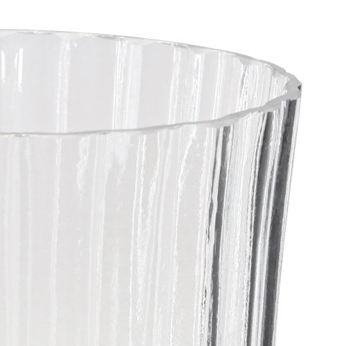 Produkt Wazony na kwiaty wykonane ze szkła wazonowego retro przezroczystego Ø12cm W24cm 2szt
