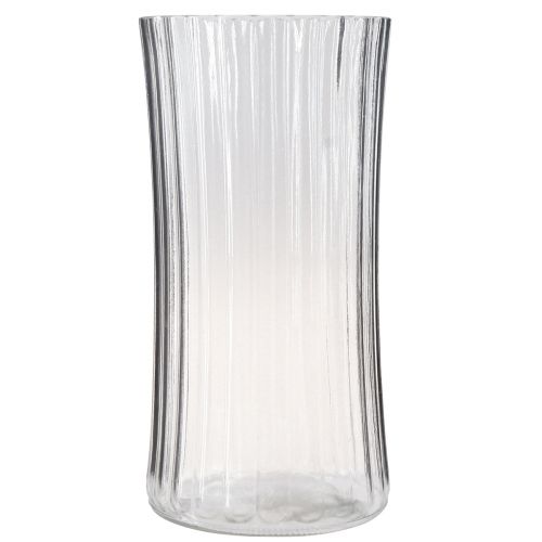 Produkt Wazony na kwiaty wykonane ze szkła wazonowego retro przezroczystego Ø12cm W24cm 2szt
