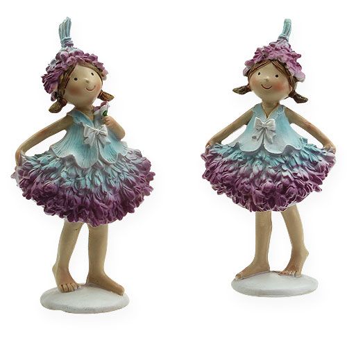 Floristik24 Kwiatek dziecięcy liliowy, niebieski 17cm 2szt.