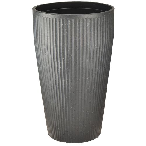 Doniczka plastikowa podłogowa antracytowa Ø28cm wys. 46,5cm