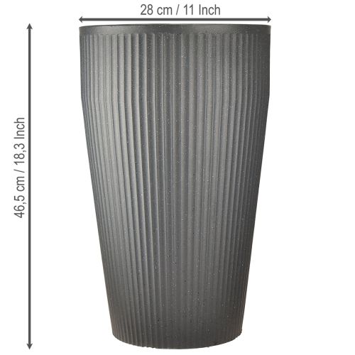 Produkt Doniczka plastikowa podłogowa antracytowa Ø28cm wys. 46,5cm