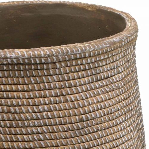 Floristik24 Doniczka Boho ceramiczna duża pleciona Ø21,5cm W24cm