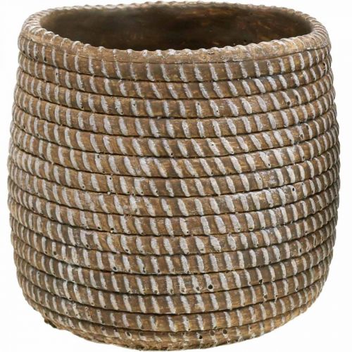 Produkt Boho doniczka cachepot ceramiczny pleciony wygląd Ø9cm H10.5cm 2szt