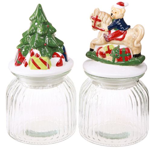 Produkt Słoik na cukierki z pokrywką Świąteczne bonboniere H20cm 2szt