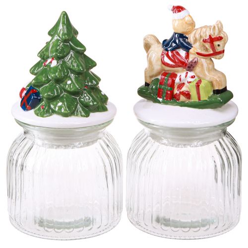 Produkt Słoik na cukierki z pokrywką Świąteczne bonboniere H20cm 2szt