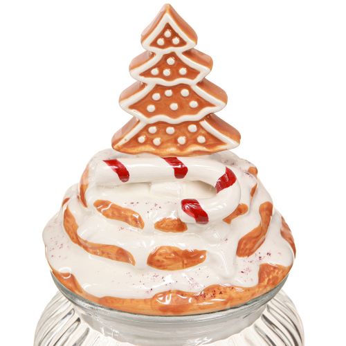 Produkt Świąteczne szkło po bonbonniere, jodłowy słoik na ciasteczka Ø11cm W21cm