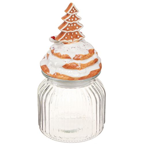 Produkt Świąteczne szkło po bonbonniere, jodłowy słoik na ciasteczka Ø11cm W21cm