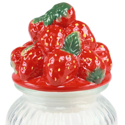 Produkt Słoik na cukierki z pokrywką Słoik na ciasteczka truskawkowe Ø11cm W18cm