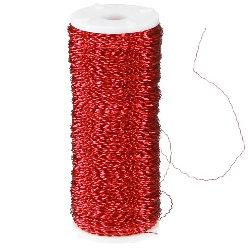 Produkt Drut z efektem bulionu Ø0.30mm 100g/140m czerwony