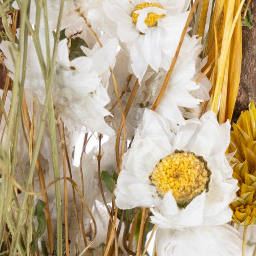 Produkt Bukiet z suszonych kwiatów z różami z drewna sosnowego. Elegancki bukiet do naturalnej dekoracji domu. 50 cm