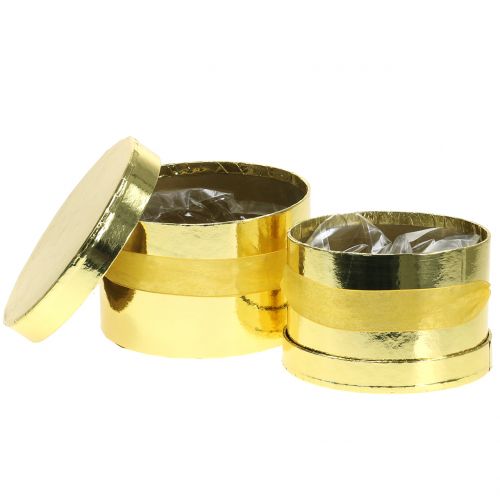 Floristik24 Flower Box Gold Ø14/16cm 2szt.