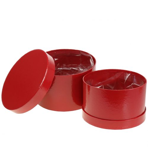 Produkt Skrzynka na kwiaty czerwona błyszcząca Ø18/20cm 2 szt