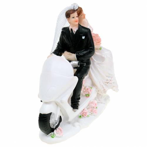 Floristik24 Figurka pary młodej na motocyklu 12cm