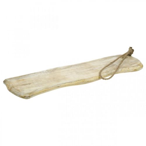 Produkt Drewniana taca, taca ze sznurkiem, naturalne drewno myte na biało, shabby chic dł.60cm