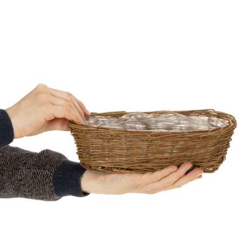 Koszyk na pieczywo ok. 30 cm owalny nieobrany | Floristik24.pl