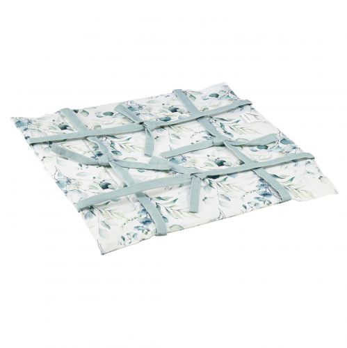 Produkt Kosz na chleb z tkaniny eukaliptusowej biało-zielony 20x20x7cm