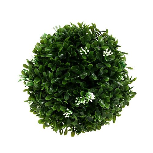 Produkt Kula bukszpanowa z kwiatami zielona kula dekoracyjna Ø15cm 1szt
