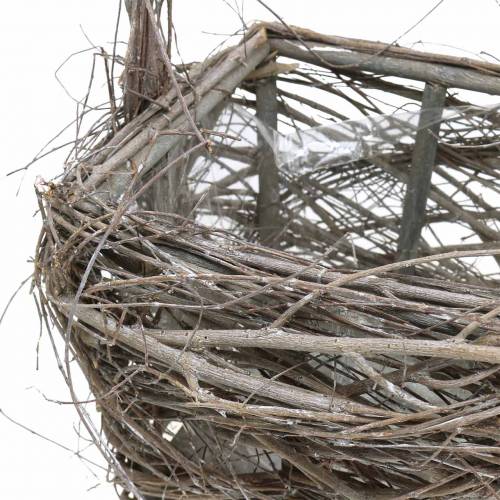 Floristik24 Kosz wiklinowy Deco z rączką Natural H36,5cm H45cm Zestaw 2 szt.