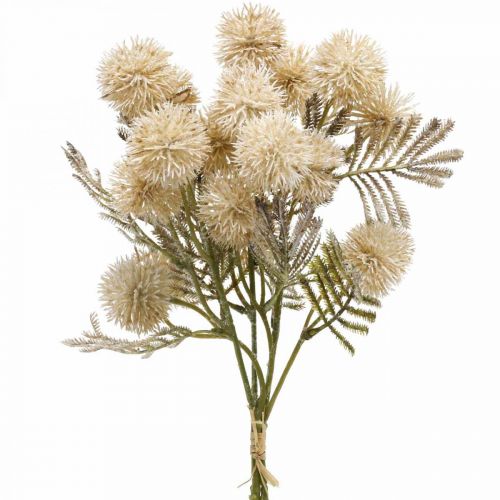 Sztuczny Oset Kremowy Drylook Globe Thistle 33cm 3szt