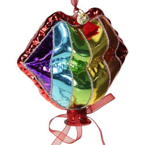 Produkt Kolorowe bombki choinkowe szklane balony serduszka buziaki usta 12cm 2szt