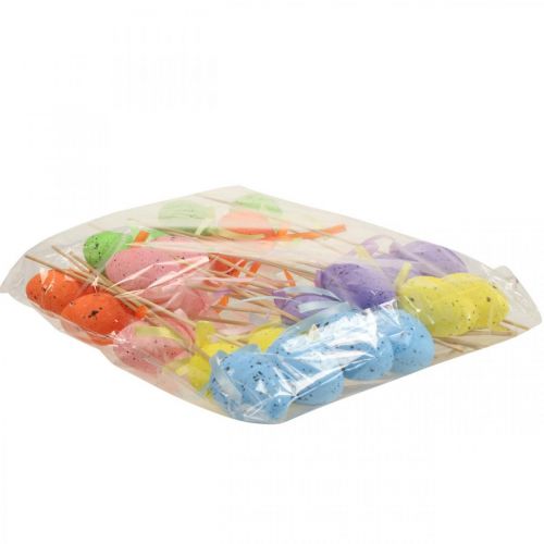 Floristik24 Kolorowe pisanki plastikowe zatyczki roślinne wys.6cm 24szt