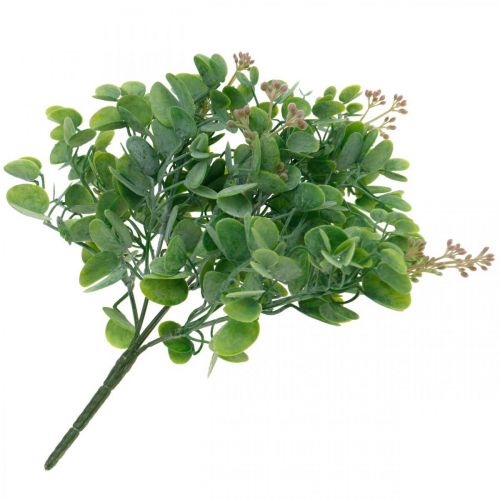 Produkt Dekoracja ślubna gałązki eukaliptusa z kwiatami ozdobny bukiet zielony, różowy 26cm