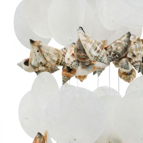 Produkt Capiz dzwonek wietrzny wiszący dekoracja muszle masa perłowa Ø17cm 70cm