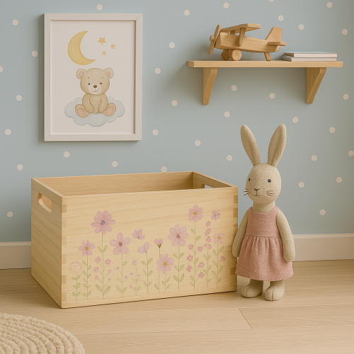 Produkt Małe drewniane pudełko drewniane pudełko kwiaty motyl 30x18cm