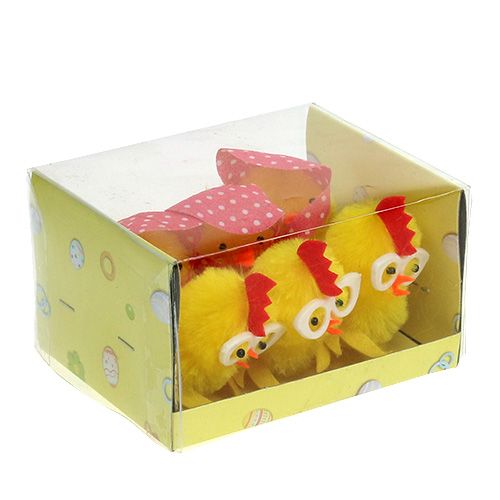 Floristik24 Pisklęta szenilowe 5cm żółte 6szt