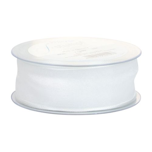 Produkt Wstążka szyfonowa z organzy Wstążka ozdobna z organzy biała 40mm 20m
