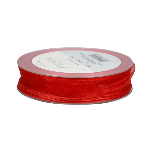Produkt Wstążka szyfonowa wstążka organza wstążka dekoracyjna organza czerwona 15mm 20m