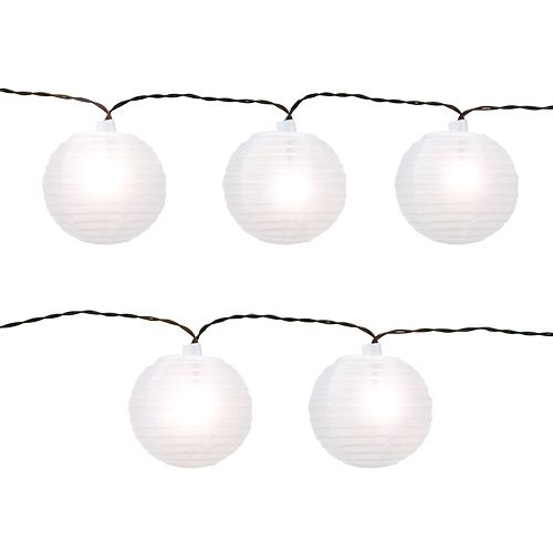 Chińskie lampiony z 20 diodami LED białe 9,5m