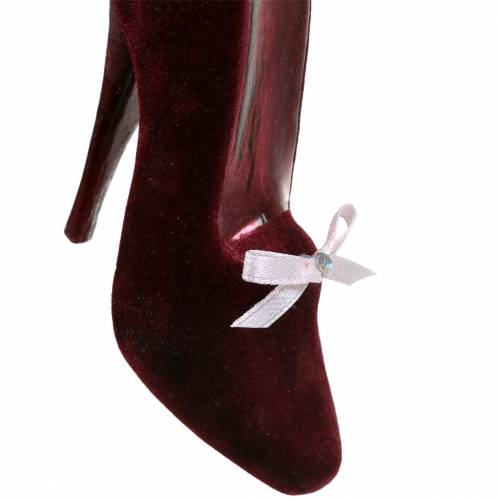 Floristik24 Zawieszka na choinkę Pompki Bordowe 11cm 2szt.