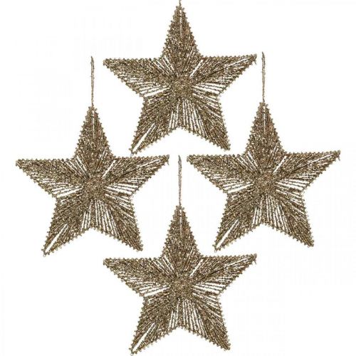 Produkt Ozdoby choinkowe, ozdoby adwentowe, zawieszki gwiazdki złote szer. 15cm 8 szt