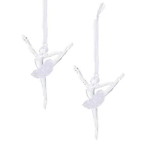 Floristik24 Ozdoba choinkowa balerina 10cm 12szt.