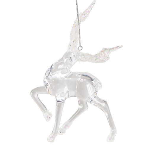 Produkt Ozdoba choinkowa jeleń figura dekoracyjna akryl 12,5/15cm 2szt