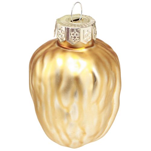 Produkt Ozdoby choinkowe Świąteczne złote orzechy 3x6cm 6 szt