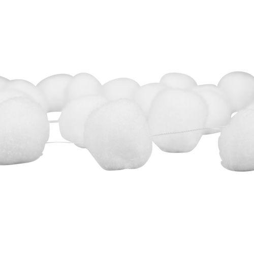 Produkt Ozdoba choinkowa girlanda ze śnieżek biała 185cm