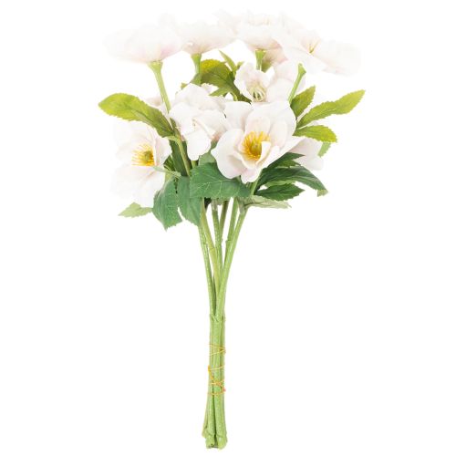 Sztuczny bukiet róż świątecznych, bukiet świąteczny, 35cm, 6 sztuk | Floristik24.pl