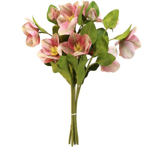 Produkt Elegancki bukiet różowych róż świątecznych – 35 cm 6 szt.