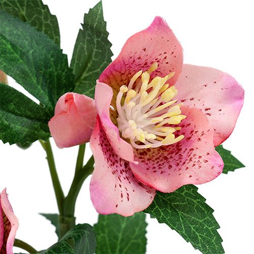 Floristik24 Róż świąteczny różowy L22cm 1szt.