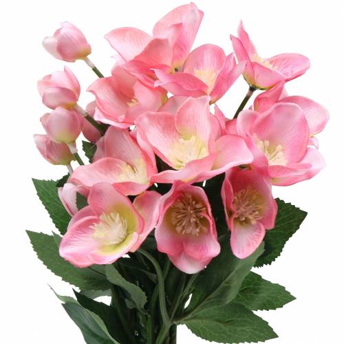 Bukiet róż świątecznych różowy 29cm 4 sztuki