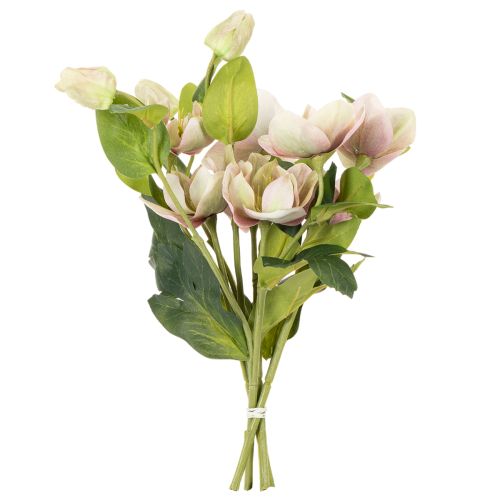 Sztuczna dekoracja kwiatowa w kształcie róży bożonarodzeniowej, bukiet 30 cm, 4 sztuki | Floristik24.pl
