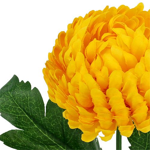 Produkt Chryzantema Żółte Kwiaty Jedwabne Ø7cm Dł.18cm 4szt